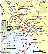 Oil reserves and pipelines in the Ahwazi Arab homeland